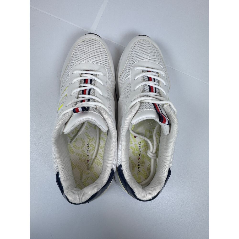Tommy Hilfiger Womens 9M White Mesh Dad Sneakers Y2K Preppy Retro Athletic Shoes - Picture 4 of 8